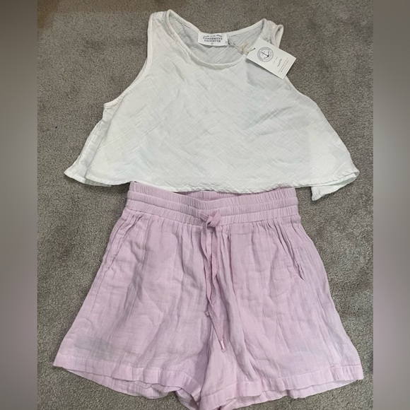 NWT Fisherman’sDaughter|| Cotton Set Tank Top and shorts Top S and Bottoms M - Picture 2 of 8